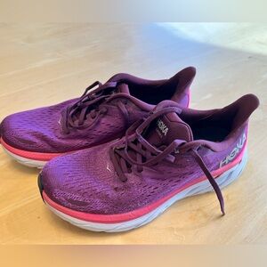 Hoka Purple and Pink Athletic Shoes